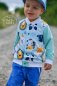 Preview: Eigenproduktion Biojersey "Wildlife blau
