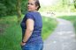 Preview: Jersey kleine Blumen auf blau