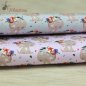 Preview: Jersey niedliche Katzen auf blau mit Blumenkranz