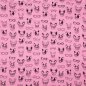 Mobile Preview: Musselin Baumwolle Bulldoggen antik pink
