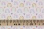 Preview: Jersey Regenbogen Herz auf Creme