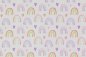 Preview: Jersey Regenbogen Herz auf Creme