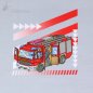 Preview: Jersey Wimmelbuch Panel Feuerwehr
