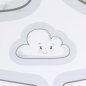Preview: Jersey Wolke, Mond und Sterne weiß Kissen