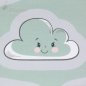 Preview: Jersey Wolke, Mond und Sterne grün Kissen