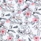 Preview: Jersey Frühlingsblumen auf grau Fräulein v. Julie