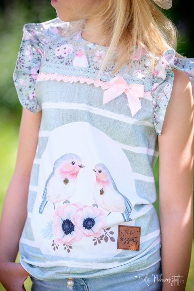 Preview: Jersey Rotkehlchen Jeans blau