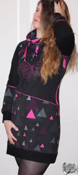 Eigenproduktion Bio Jersey Geometric Animals pink Kombistoff
