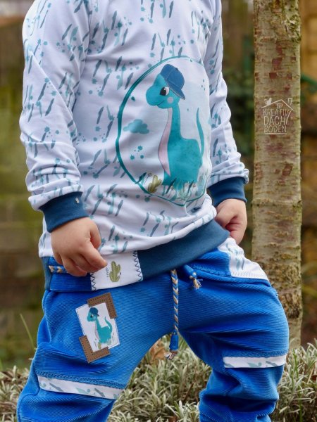 Eigenproduktion Bio Jersey Frühlingsliebe Dino