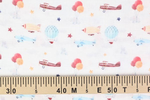 Preview: Musselin Baumwolle Flugzeuge