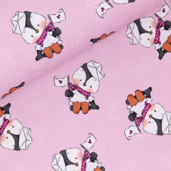 Sommersweat Ahoi Pingu rosa Allover Emma Pünktchen