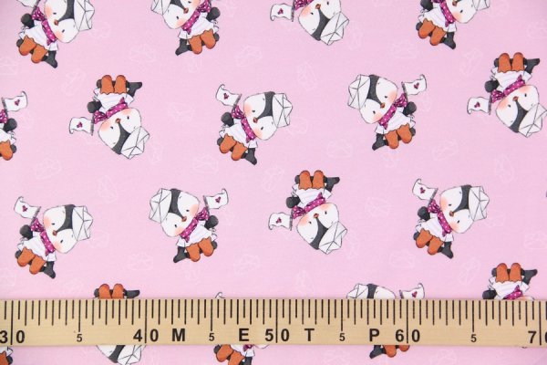 Preview: Sommersweat Ahoi Pingu rosa Allover Emma Pünktchen