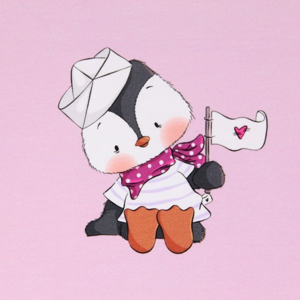 Sommersweat Ahio Pingu rosa von Emma Pünktchen