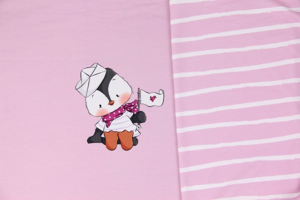 Preview: Sommersweat Ahio Pingu rosa von Emma Pünktchen