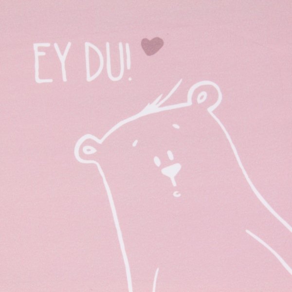 Sommersweat "Ey Du" Herr Pfeiffer rosa Emma Pünktchen