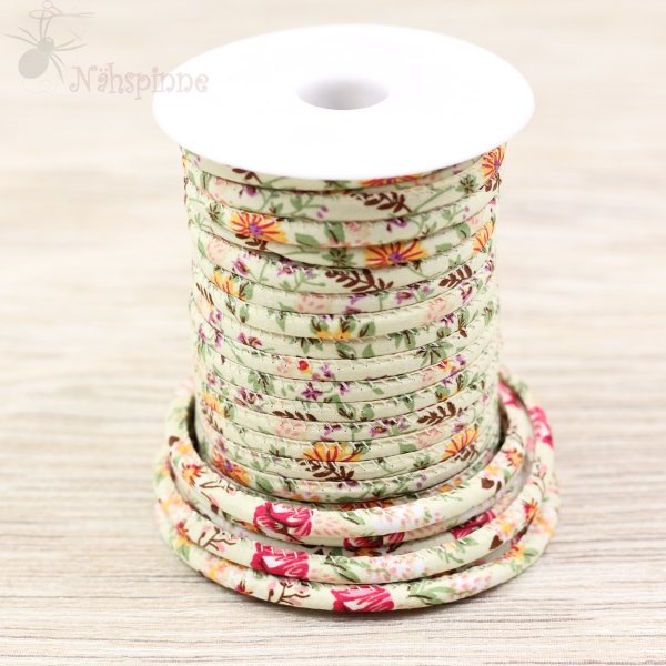 Preview: Luxus Baumwollkordel creme-lila