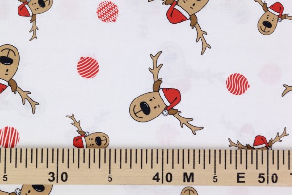 Preview: Baumwolle Elche Weihnachten