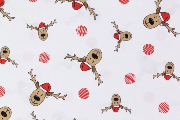 Preview: Baumwolle Elche Weihnachten