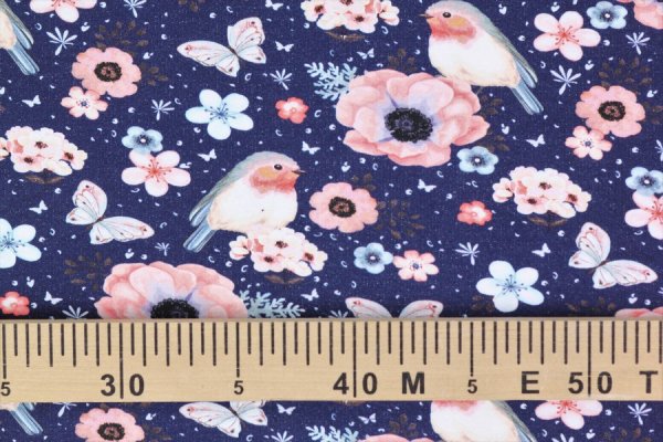 French Terry Rotkehlchen Marine