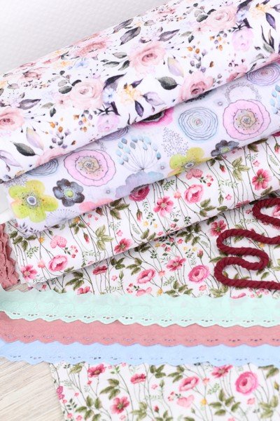 Preview: Musselin Baumwolle Blumen