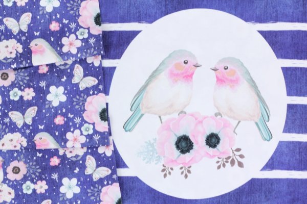 Preview: Jersey Rotkehlchen Jeans blau