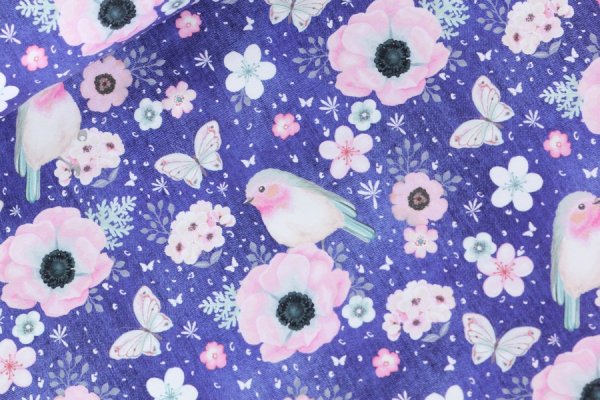 Preview: Jersey Rotkehlchen Jeans blau