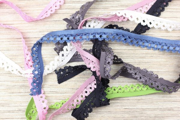 Preview: Elastische Spitze Breit Lime