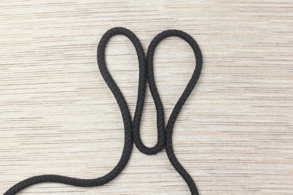 Preview: Doppelgewebe Baumwollkordel 8 mm schwarz