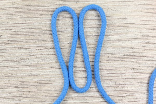 Preview: Doppelgewebe Baumwollkordel 8 mm blau