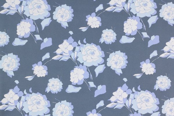 Preview: Softshell Blumen grau blau