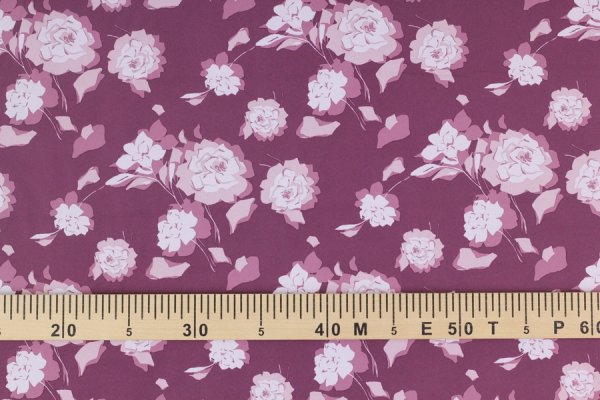 Preview: Softshell Blumen bordeaux