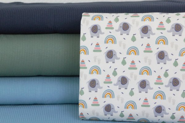 Preview: Jersey Elefanten mit Regenbogen