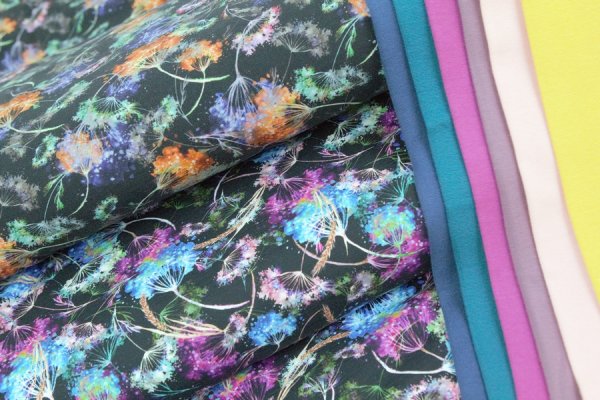 Preview: Jersey Pusteblumen orange Fräulein von Julie