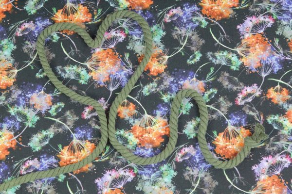 Preview: Jersey Pusteblumen orange Fräulein von Julie