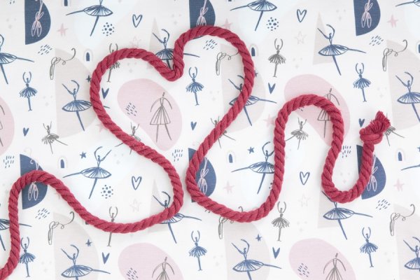 Preview: Jersey Regenbogen mit Sternen