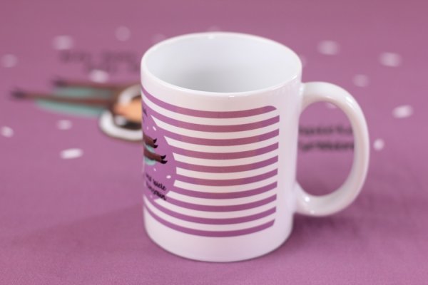 Preview: Tasse Aubergine Faultier Prinzessin