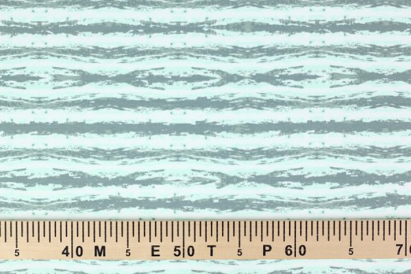 Sommersweat Streifen weiß grün