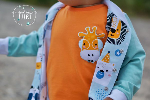 Eigenproduktion Biojersey "Wildlife blau
