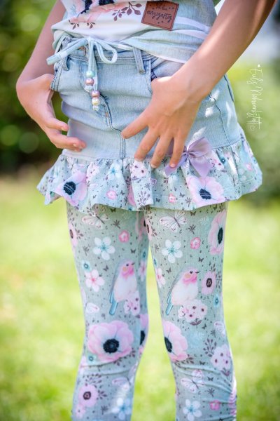 Jersey Rotkehlchen Jeans blau