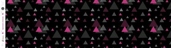 Eigenproduktion Bio Jersey Geometric Animals pink Kombistoff