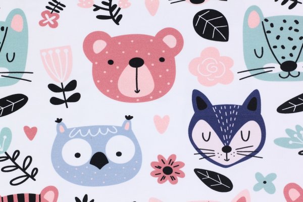 Eigenproduktion Biojersey "Wildlife" rosa