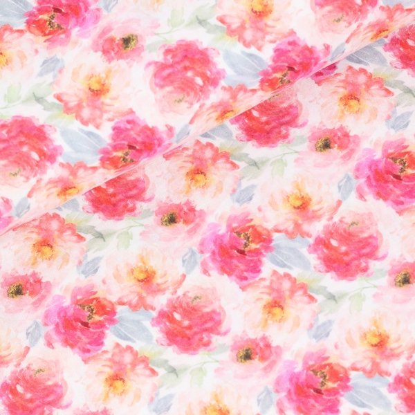 Musselin Baumwolle Blumen