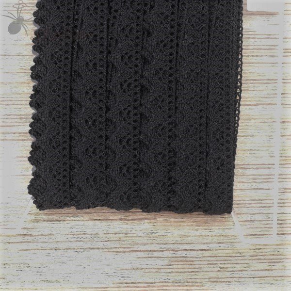 Klöppelspitze schwarz