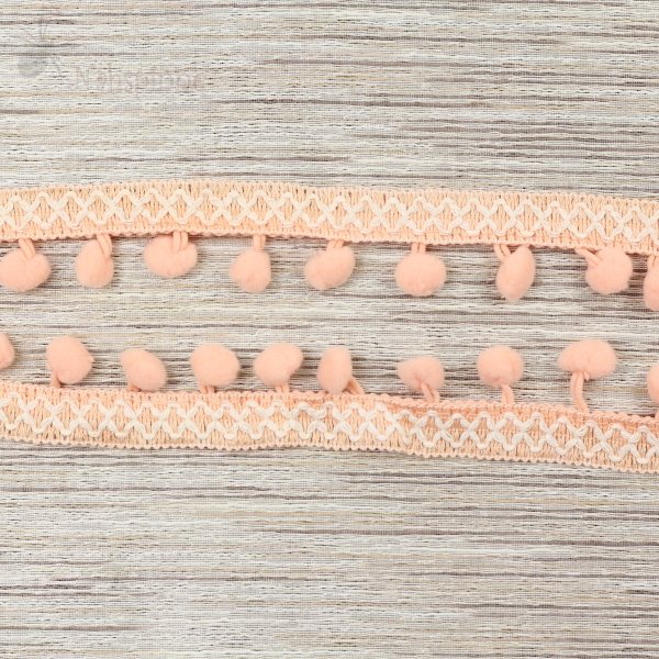 Bommelborte Kreuz Lachs