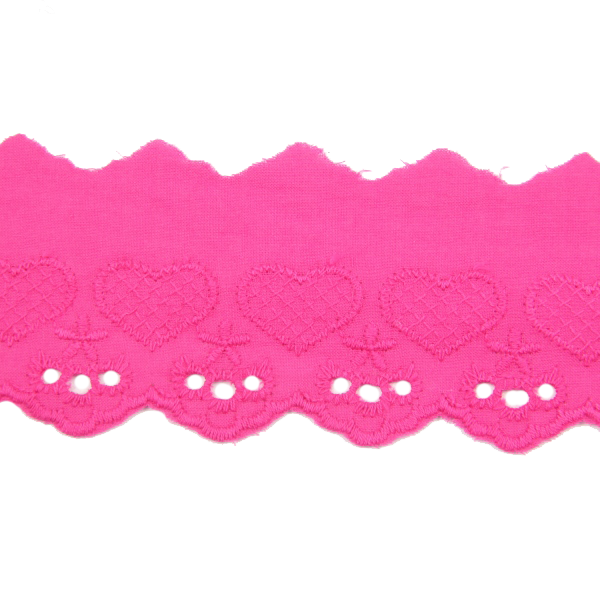 Wäschespitze pink mit Herzen