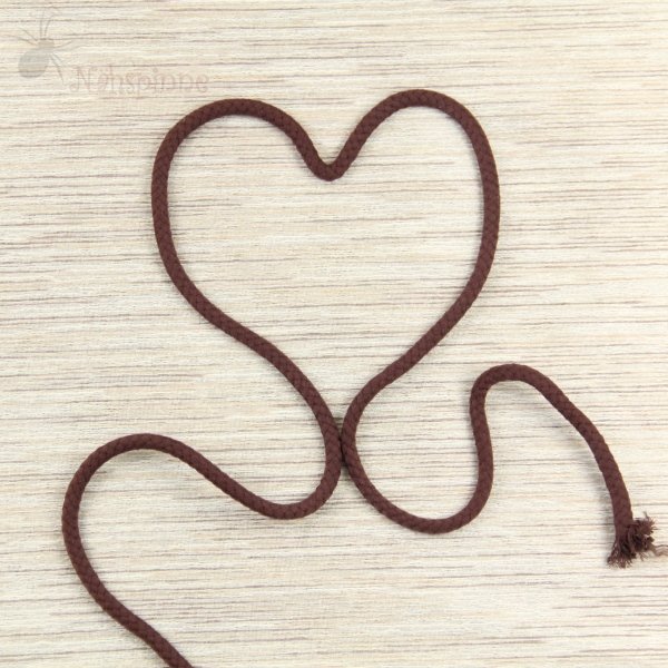 Doppelgewebe Baumwollkordel 8 mm braun