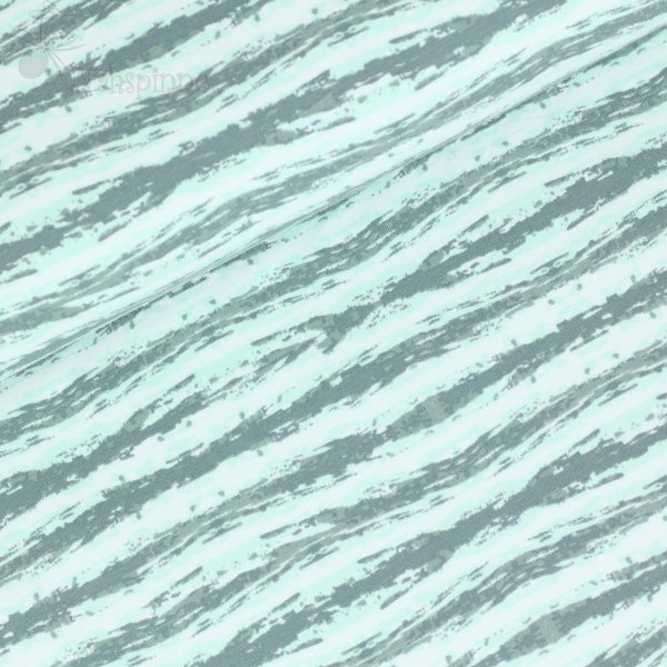 Sommersweat Streifen weiß grün