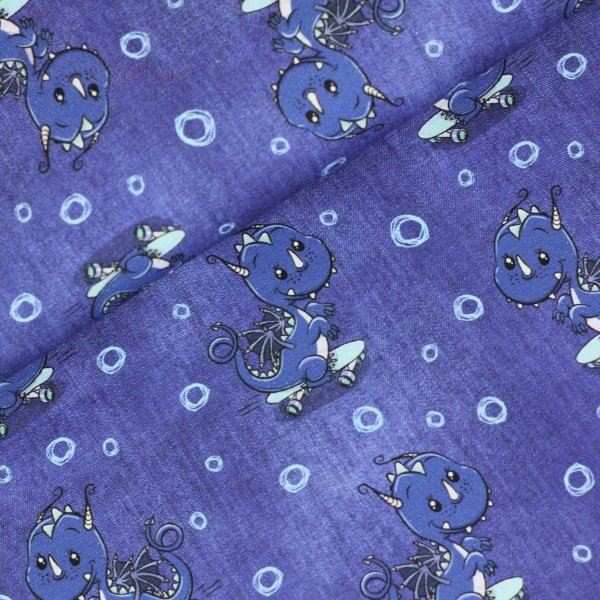 Sommersweat Dino auf Skateboard