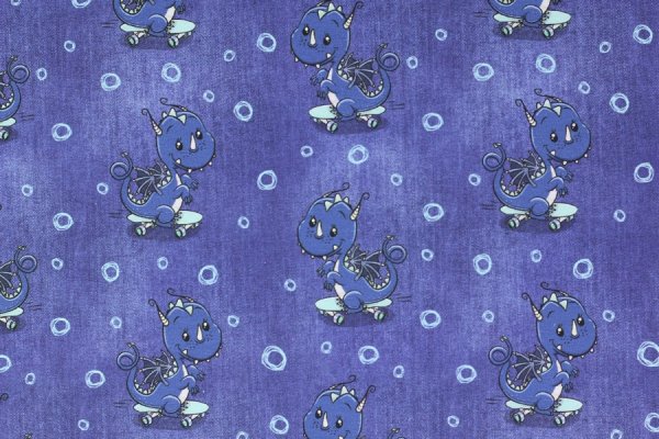 Sommersweat Dino auf Skateboard