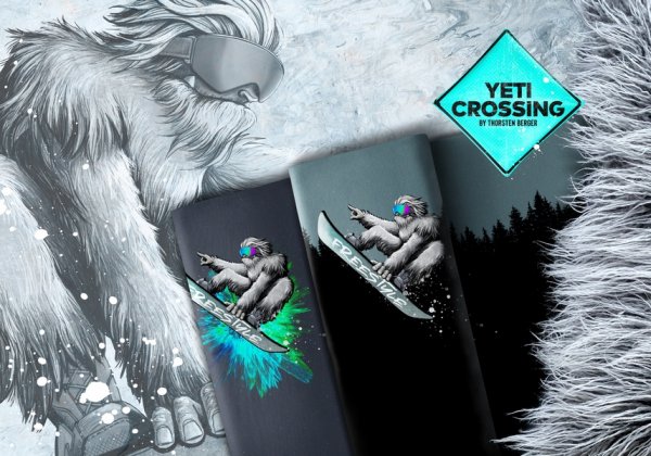 French Terry Panel grün Yeti Crossing by Thorsten Berger